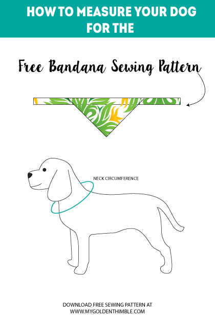 how to measure your dog free bandana pattern