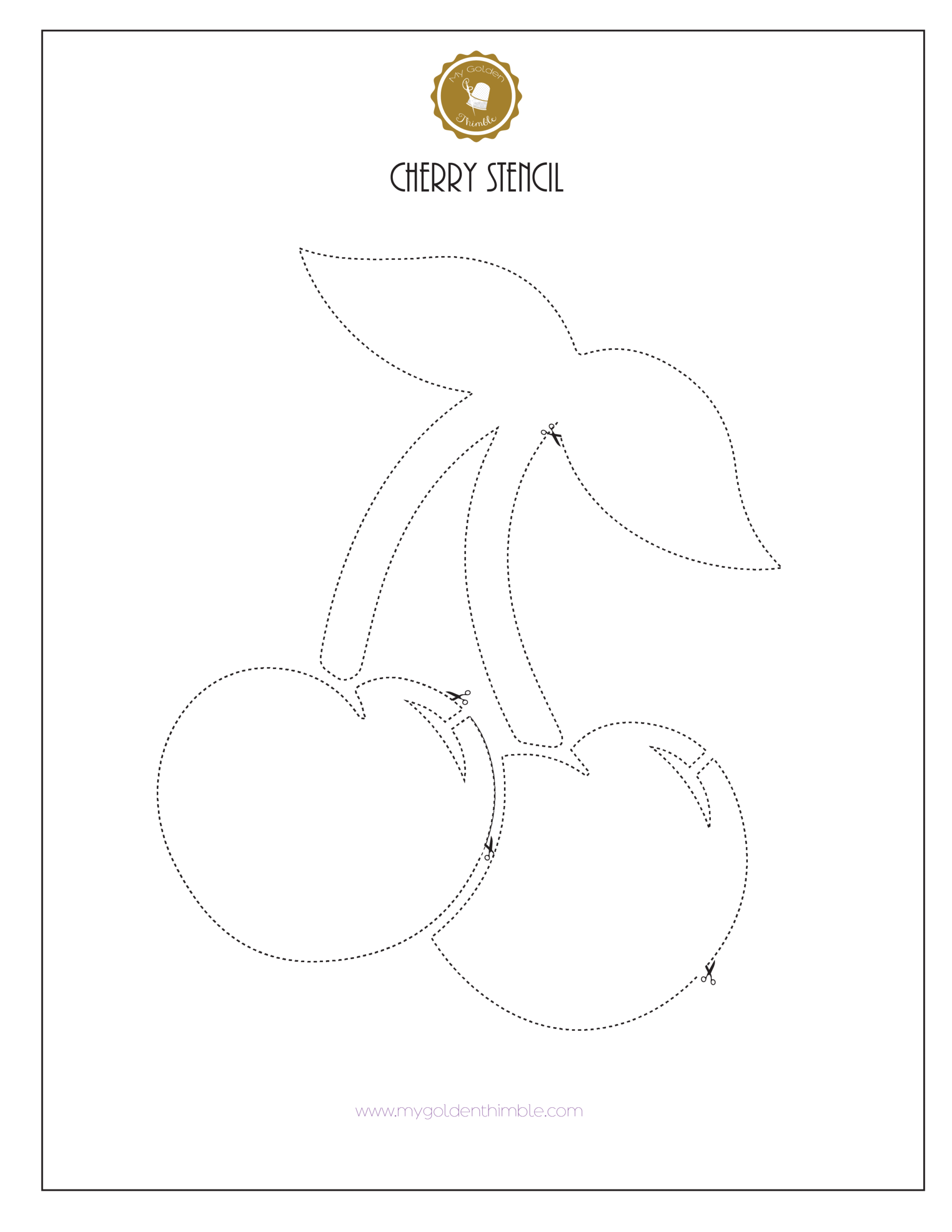 Cherry Stencil - My Golden Thimble