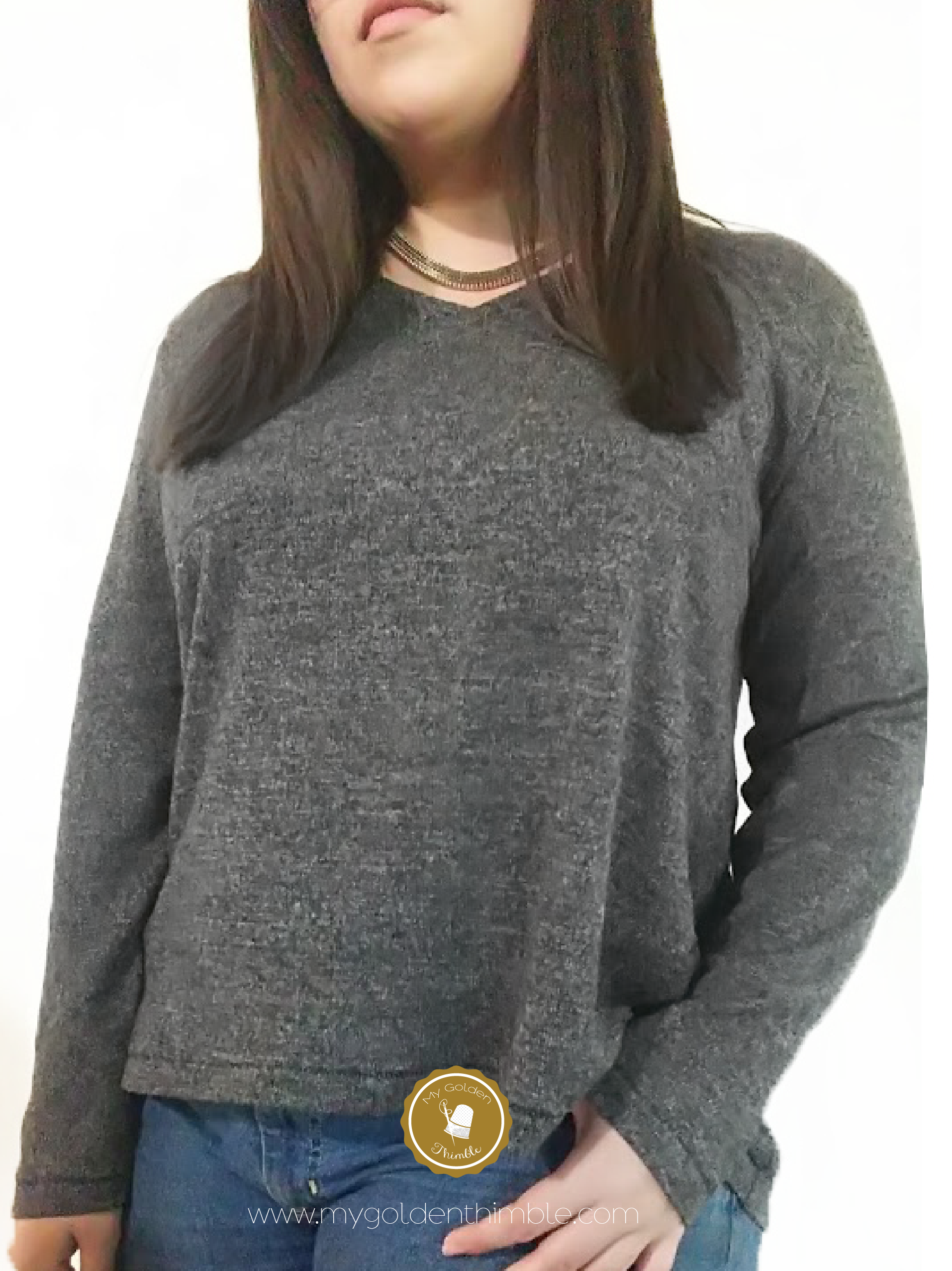 Lulu Sweater-Lulu PDF Sewing Pattern for women. Make this easy sweater at home with this pdf download.