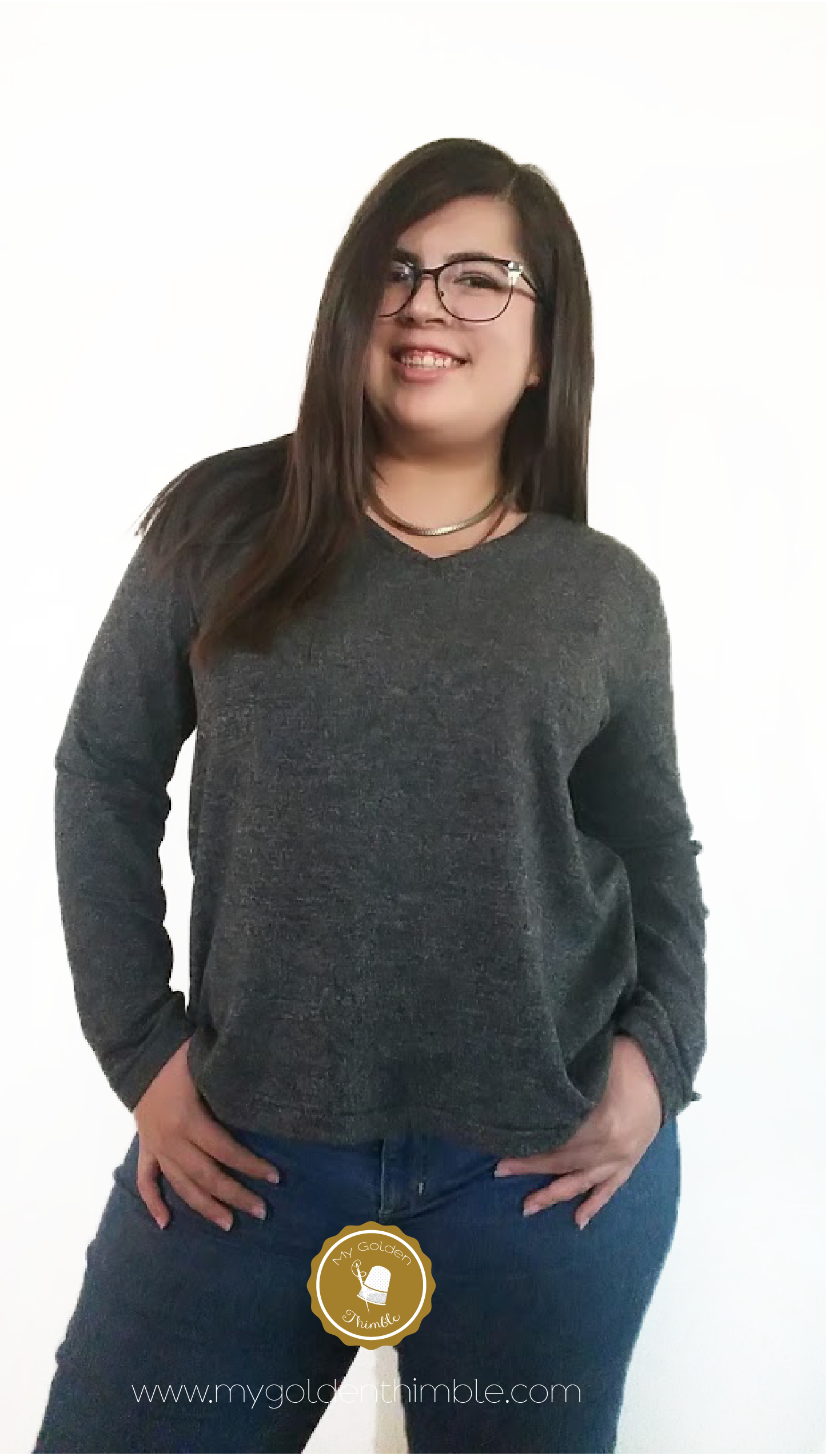 Lulu PDF Sewing Pattern for women. Make this easy sweater at home with this pdf download.