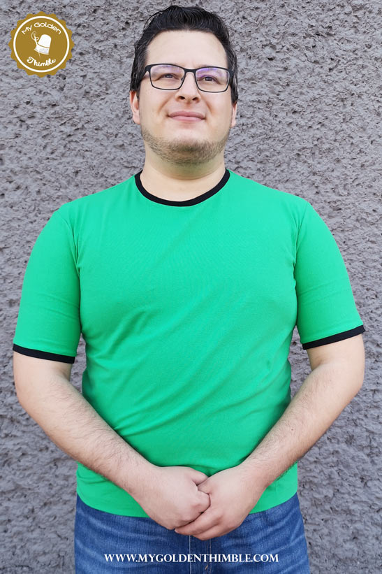 Men's T-shirt Sewing Pattern. The best shirt patterns for Men with 7 variations and 11 sizes. Learn how to sew a t-shirt from scratch and see all the ideas and inspiration to make your own t-shirt for men pattern with knit fabric.