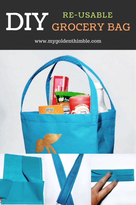 Grocery Bag DIY. Tutorial + Free Pattern
