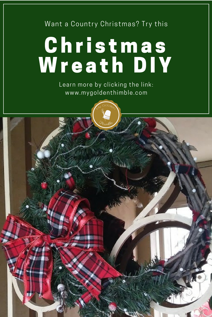 DIY Easy Christmas Whreath for your front door. This is a cheap and easy way to make a wreath. You can even use materials from dollar store. Easy Christmas Rustic Christmas Wreath DIY Tutorial. Decor your door this Christmas with the most cute winter wreath that you can make with dollar store items plus one from your back yard. Lovely homemade wreath. #christmascrafts #christmas #wreaths #wreathmaking #wreathsforfrontdoor #wreathtutorial