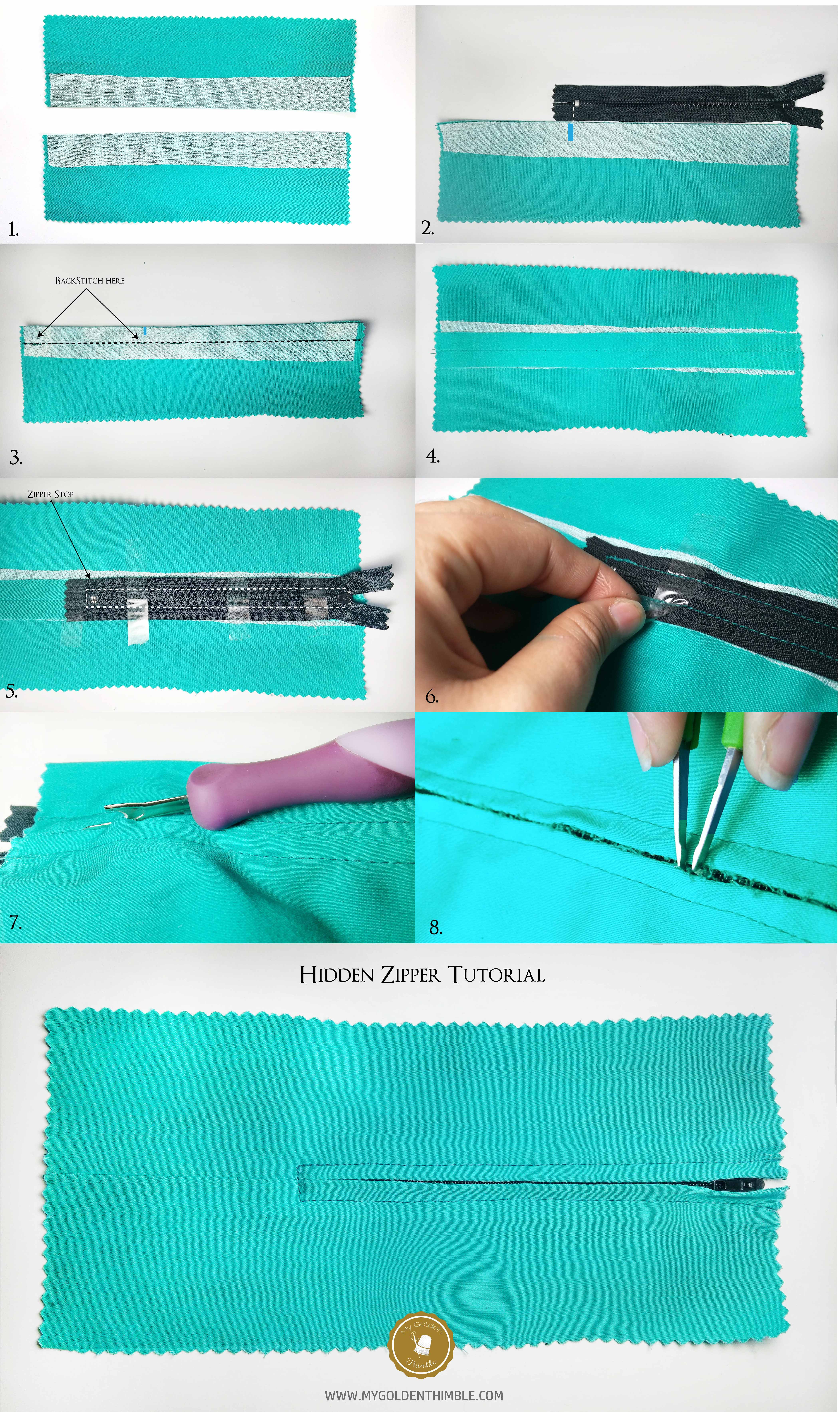 Tutorial: How to construct a zipper pocket - Infectious Stitches