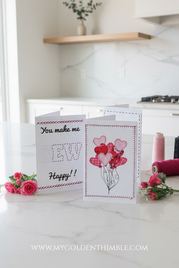 valentine's cards on a table