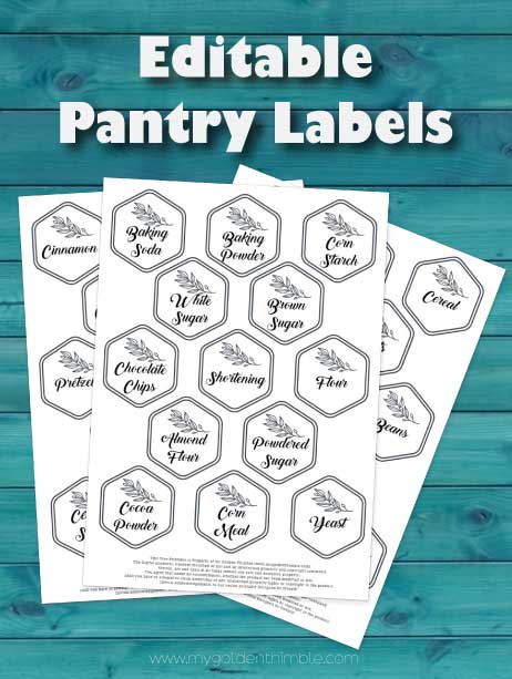 Kitchen Pantry Organization+ Free Printable Labels