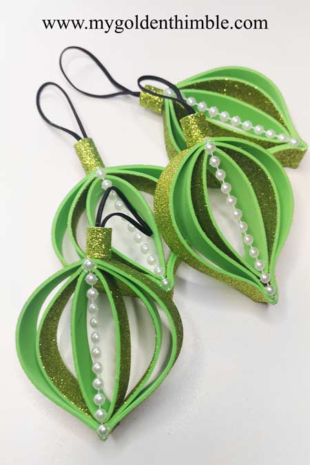 how to make a glitter foam ornament