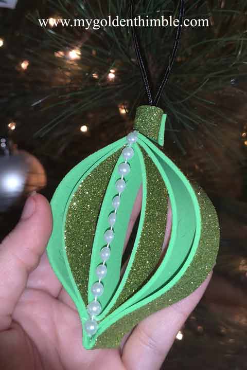 DIY Glitter Foam Ornaments