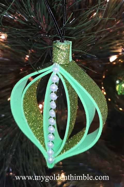 DIY Glitter Foam Ornaments