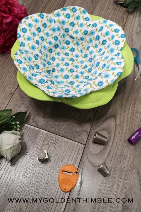 How to Sew a Flower Fabric Cozy Bowl in 30 minutes.
