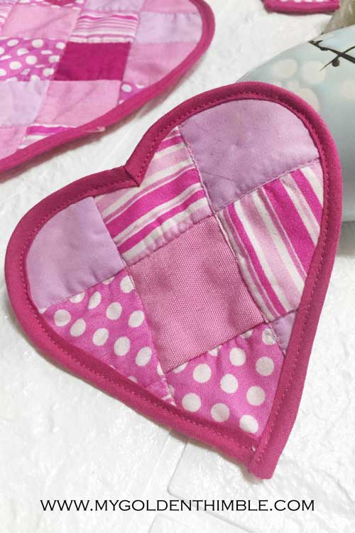 heart mug rug pattern