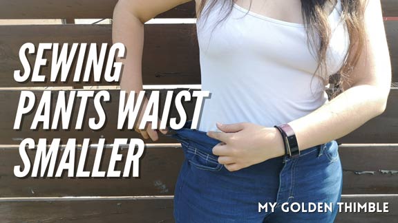 How to make pants waist smaller so they look the same.