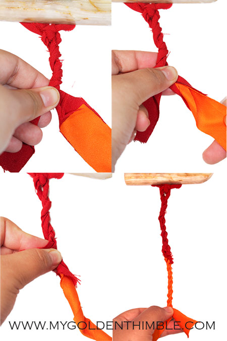 how to make rope with fabri scraps