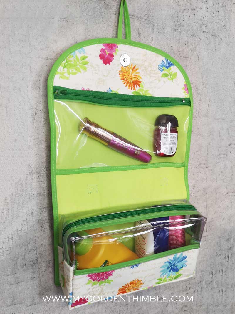 Tri-Fold Toiletry Bag Sewing Pattern