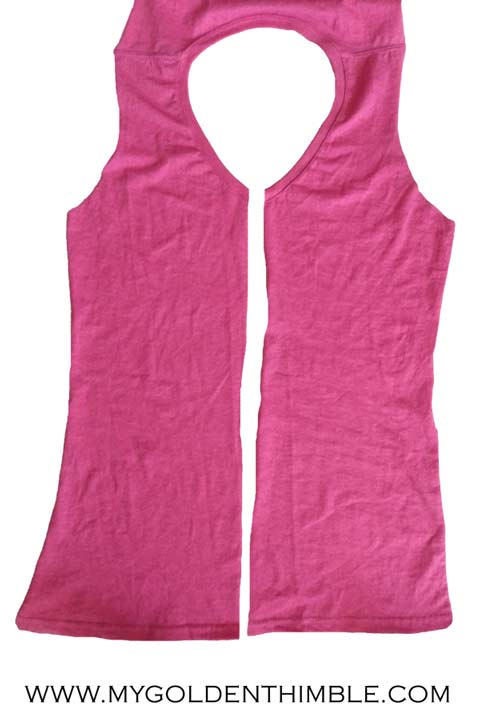 DIY crop top from t-shirt