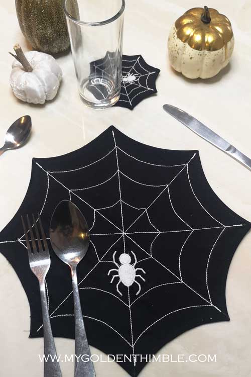 how to sew a spider web placemats and coasters