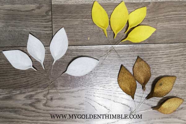 Felt leaves wreath tutorial