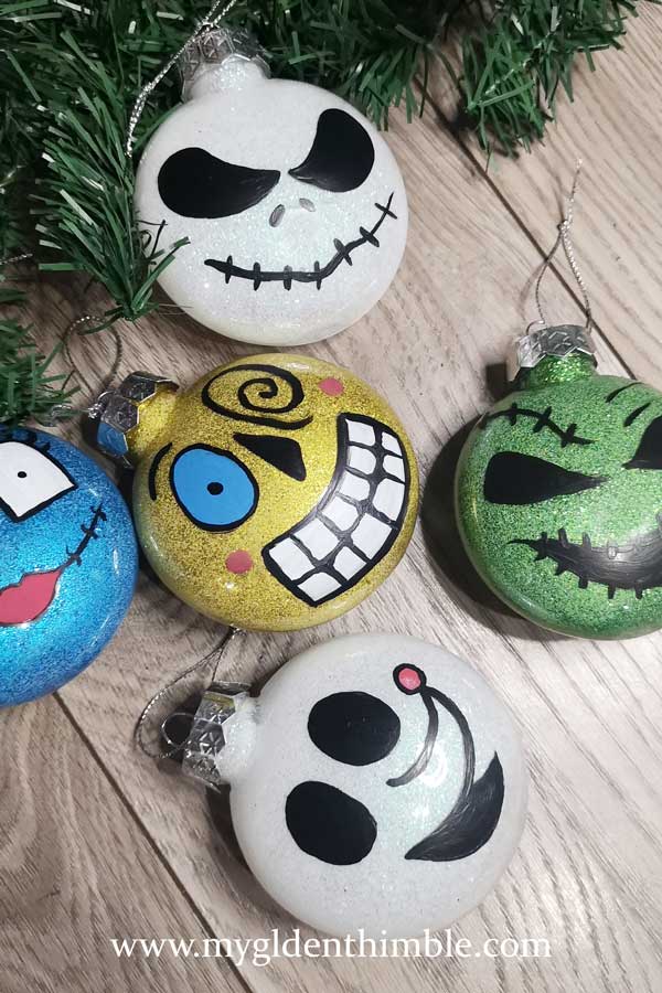 DIY Nightmare Before Christmas Ornaments