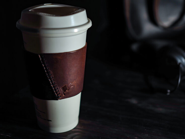 leather coffee sleeve pattern
