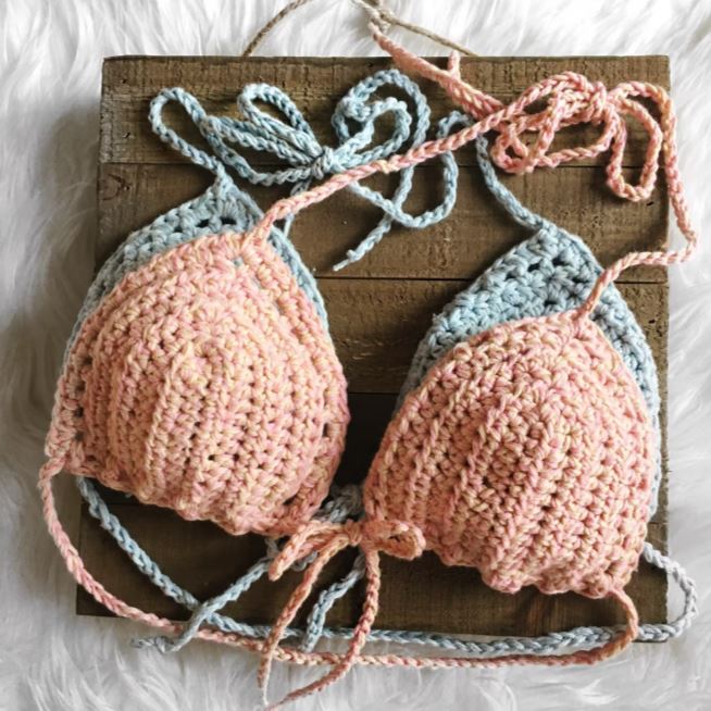 FREE Seashore Bralette Size 5 Yarn: Crochet pattern