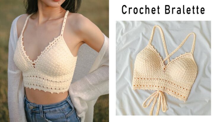 Image for Easy Crochet Bralette Tutorial | Crochet Crop Top | Chenda DIY