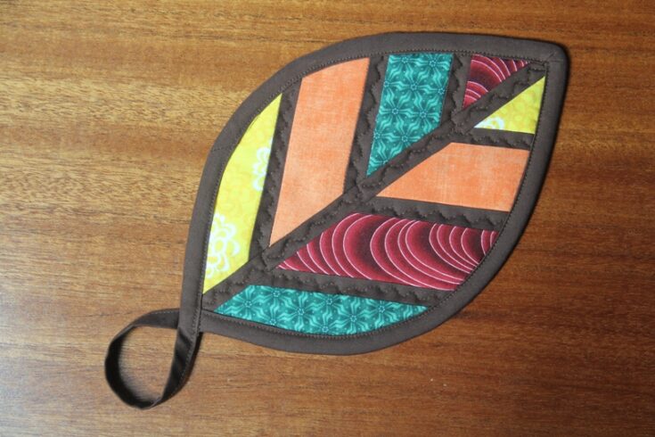 leaf pot holder fall sewing crafts