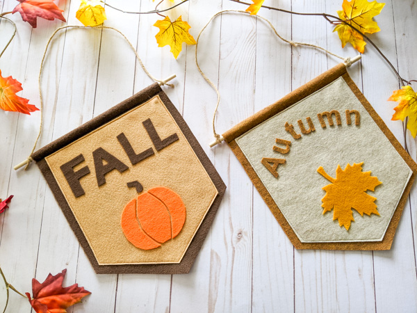 fall felt signs easy fall sewing projects