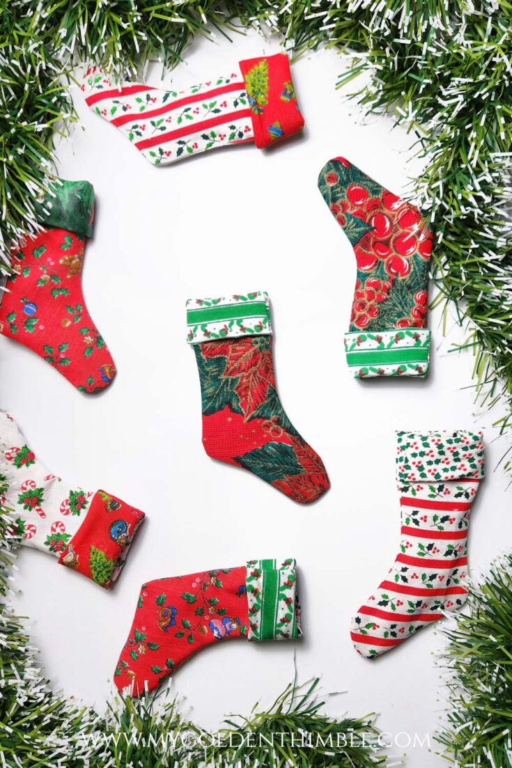 how to sew a christmas stocking with cuff
