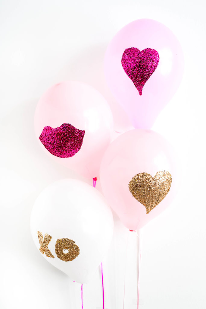glitter baloon valentine decorating ideas