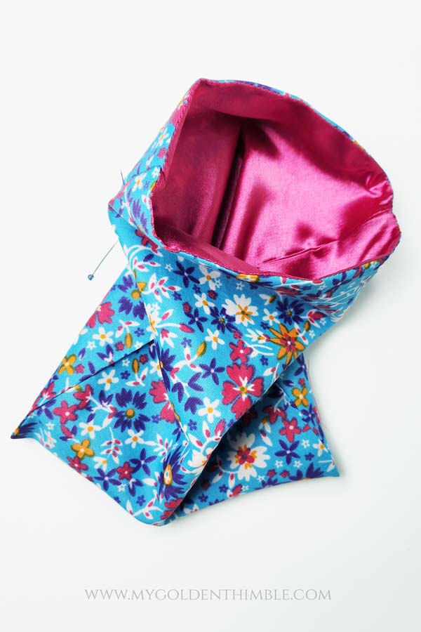 how to make a lined drawstring bag