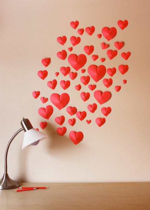 3d hearts diy decorations for valentines day