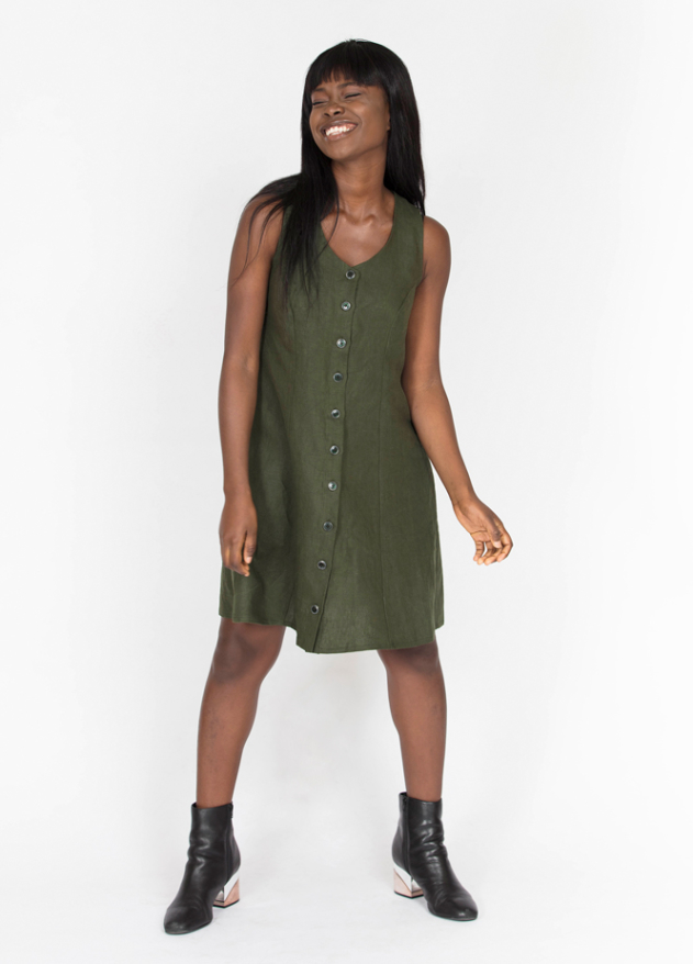 v neckline dress sewing pattern