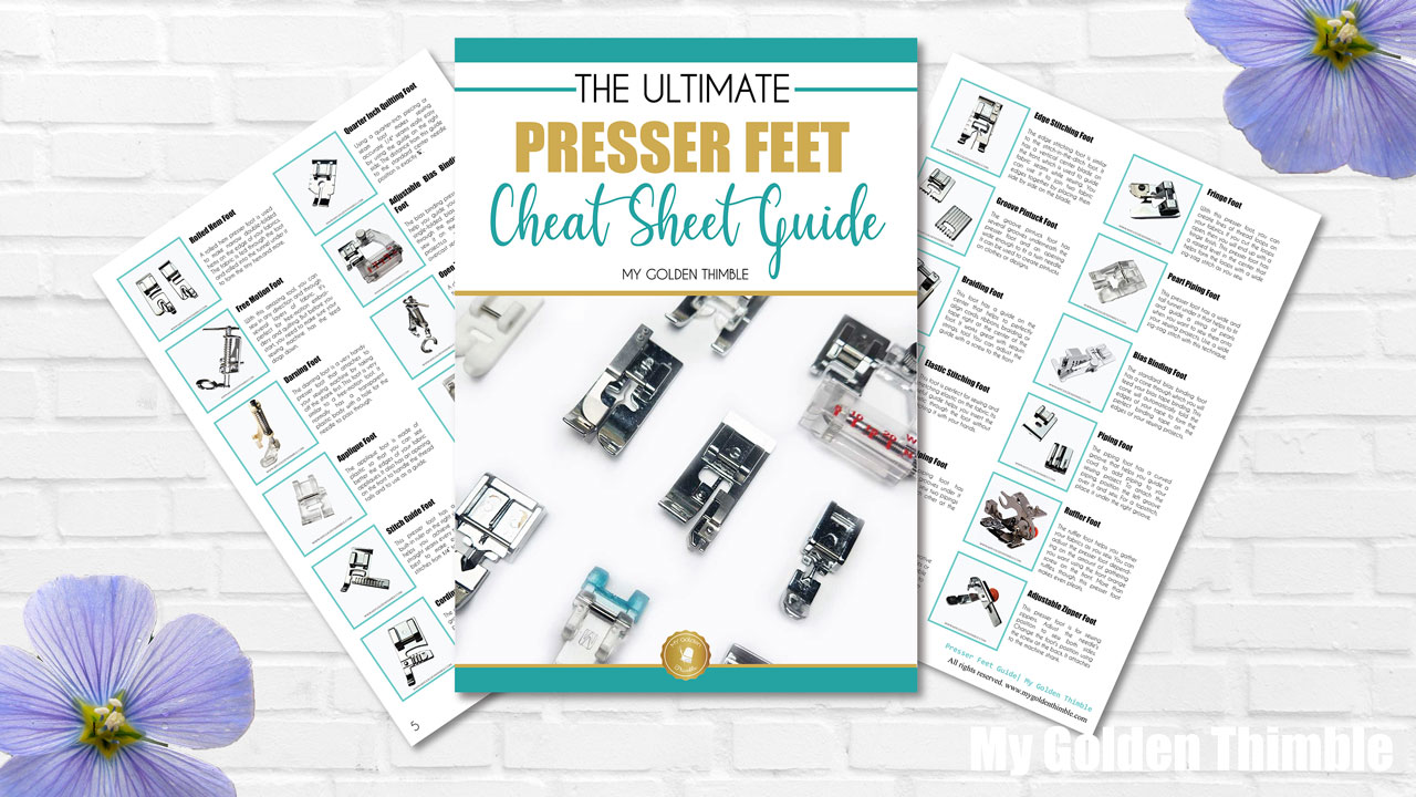 sewing machine presser feet cheat sheet guide