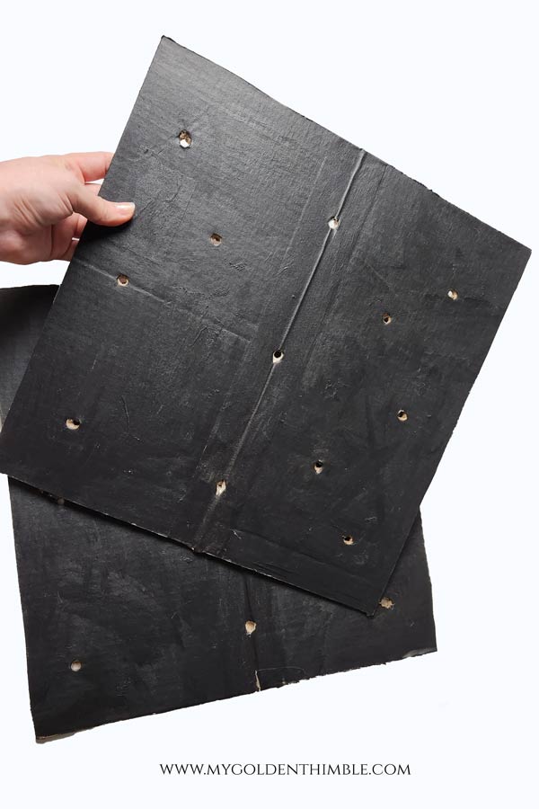 cardboard paint of black
