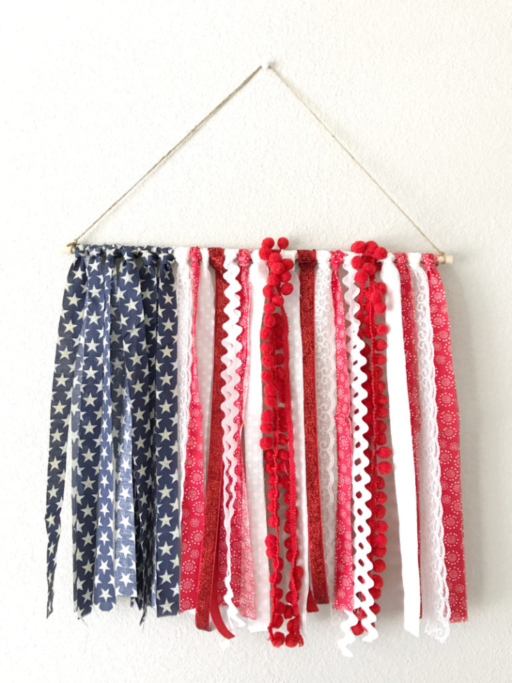 Flag with ribbons