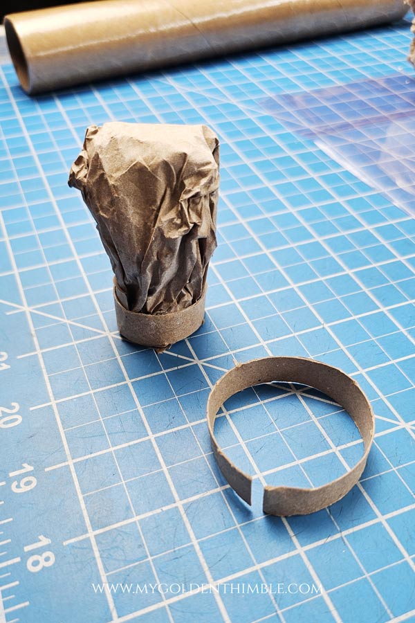 paper bag shaped into a cone