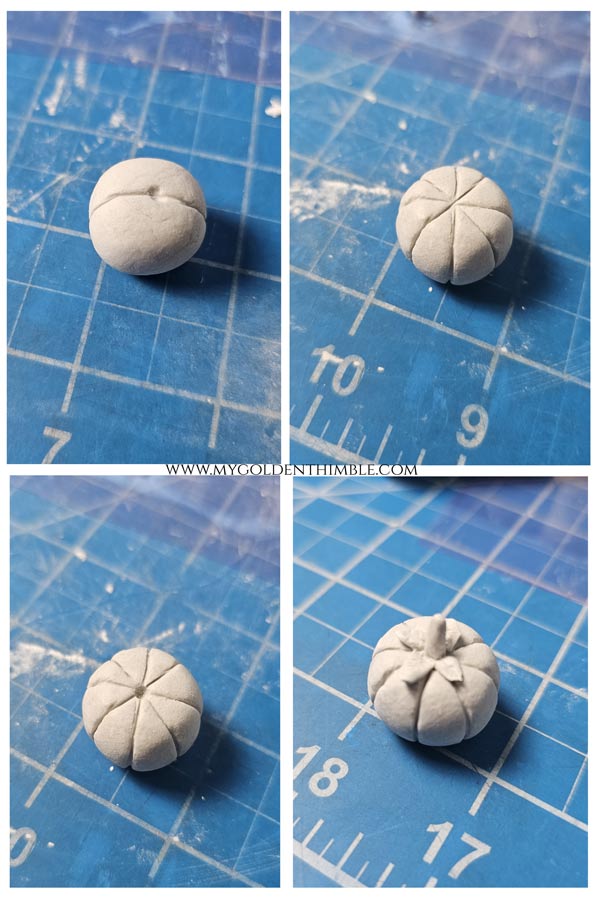 making an air dry pumpkin