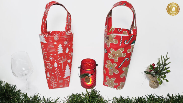 diy wine gift bags for christmas