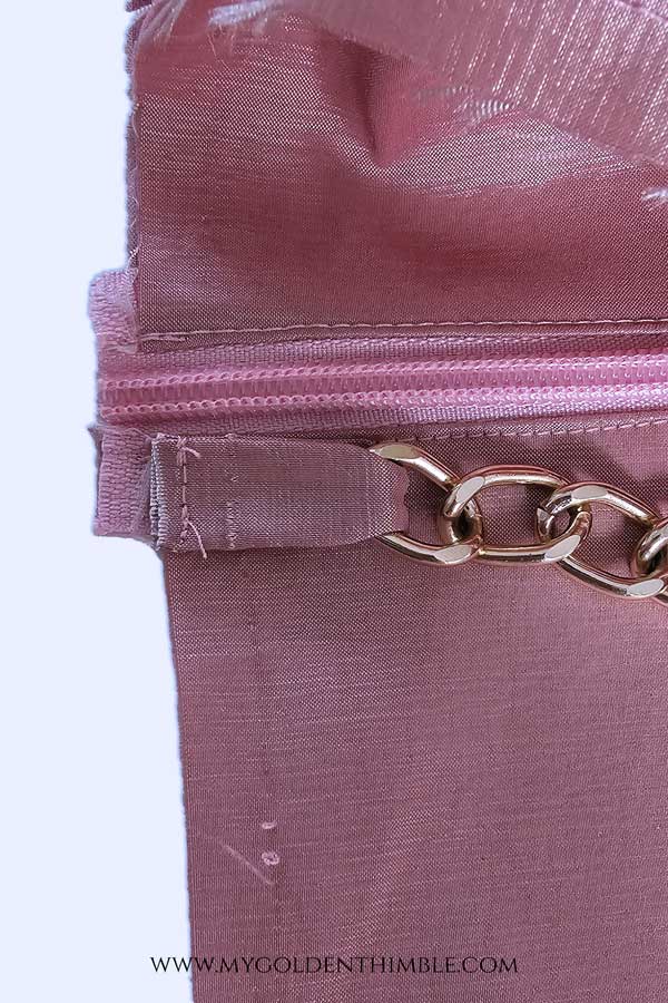 fabric tabs with chain