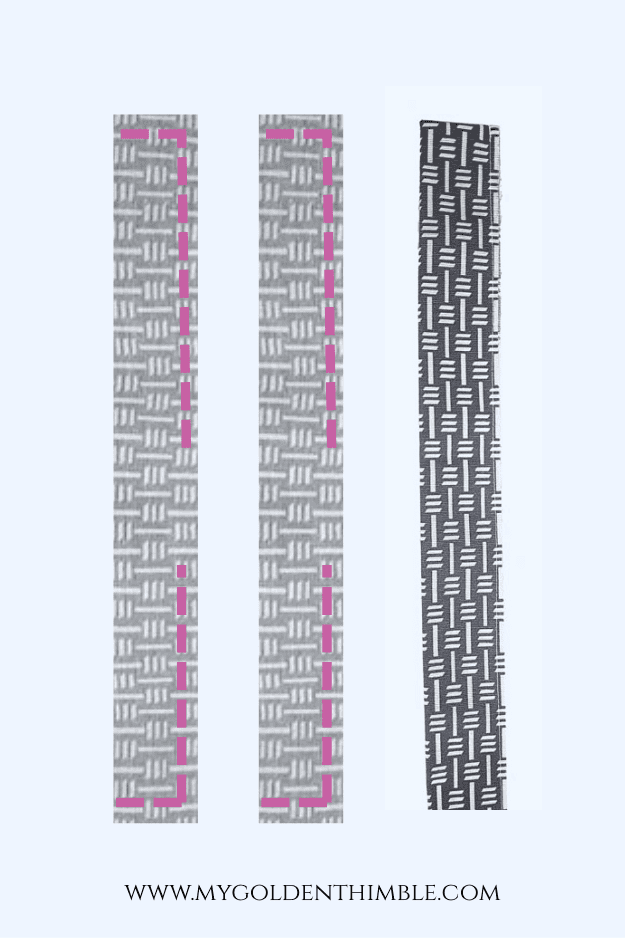 sewing straps of a bag