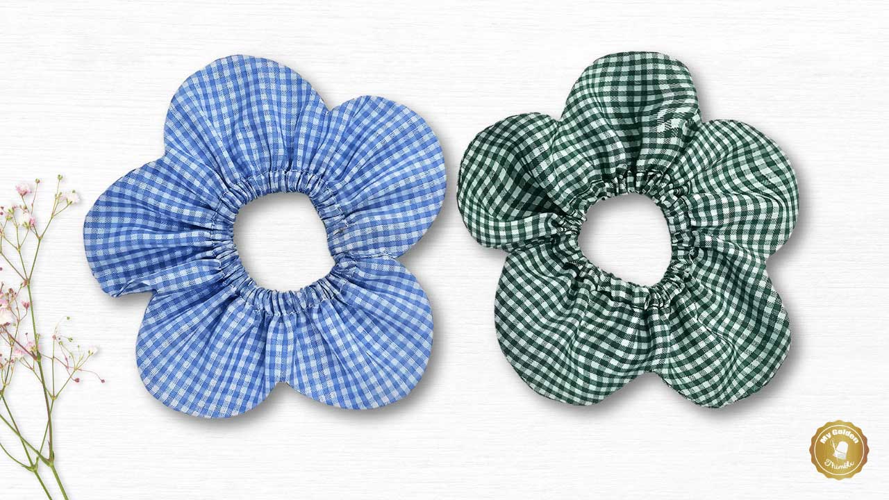 diy flower scrunchie tutorial