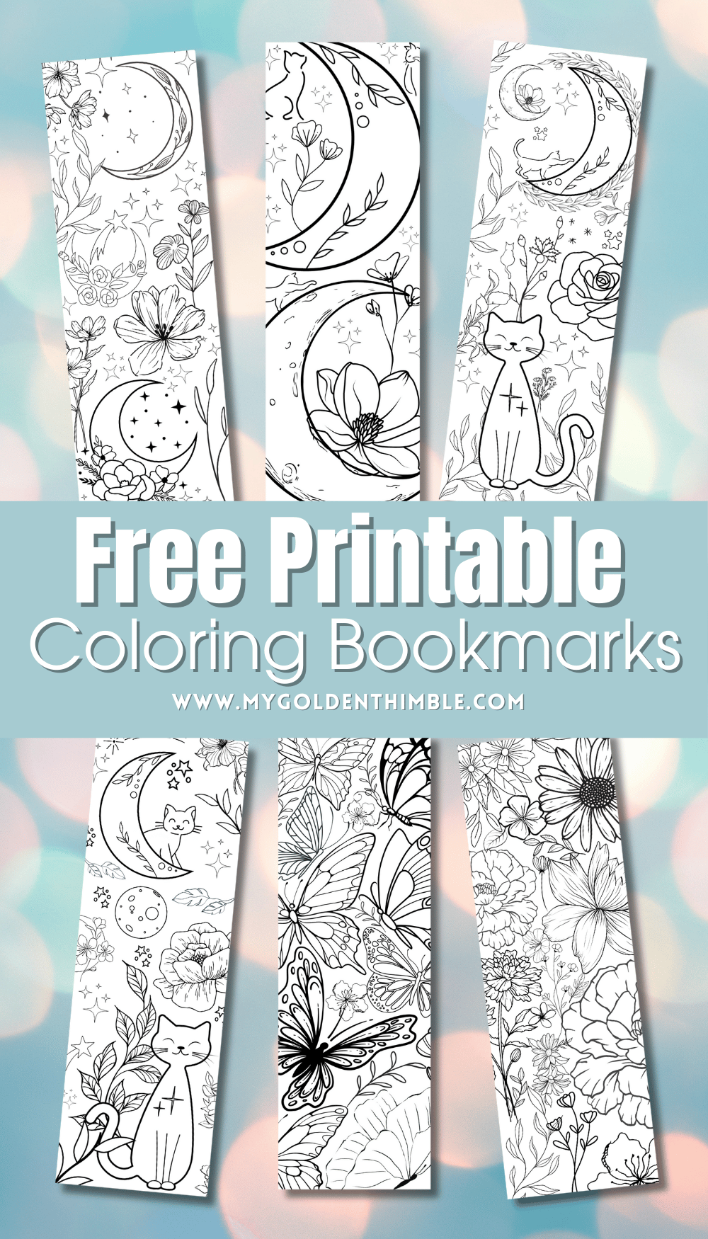 10 Free Printable Bookmark Coloring Pages (For Adults)