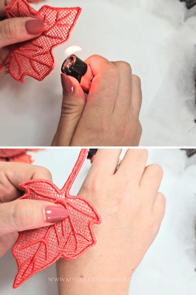 sealing edges of embroidery