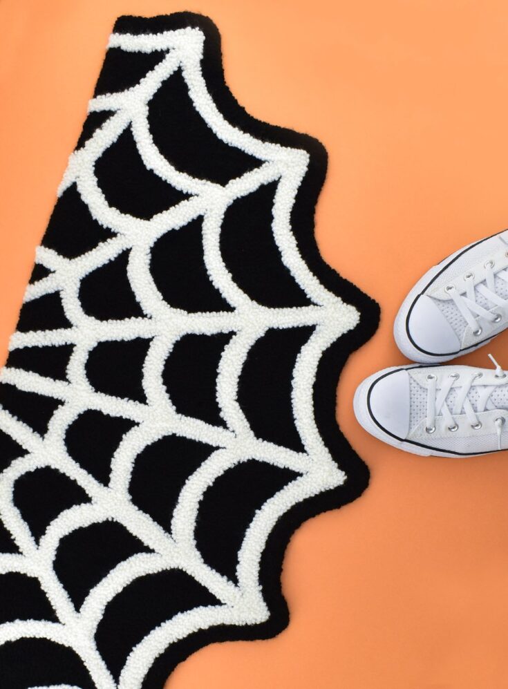 diy spider web mat