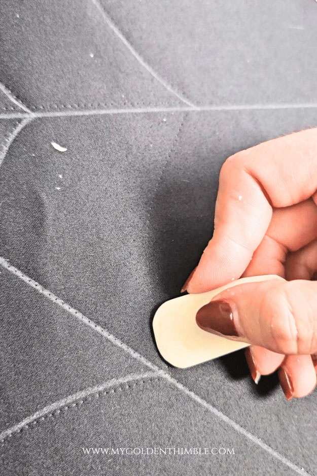 soap drawing on fabric