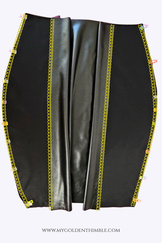 pieces of a pencil skirt pattern