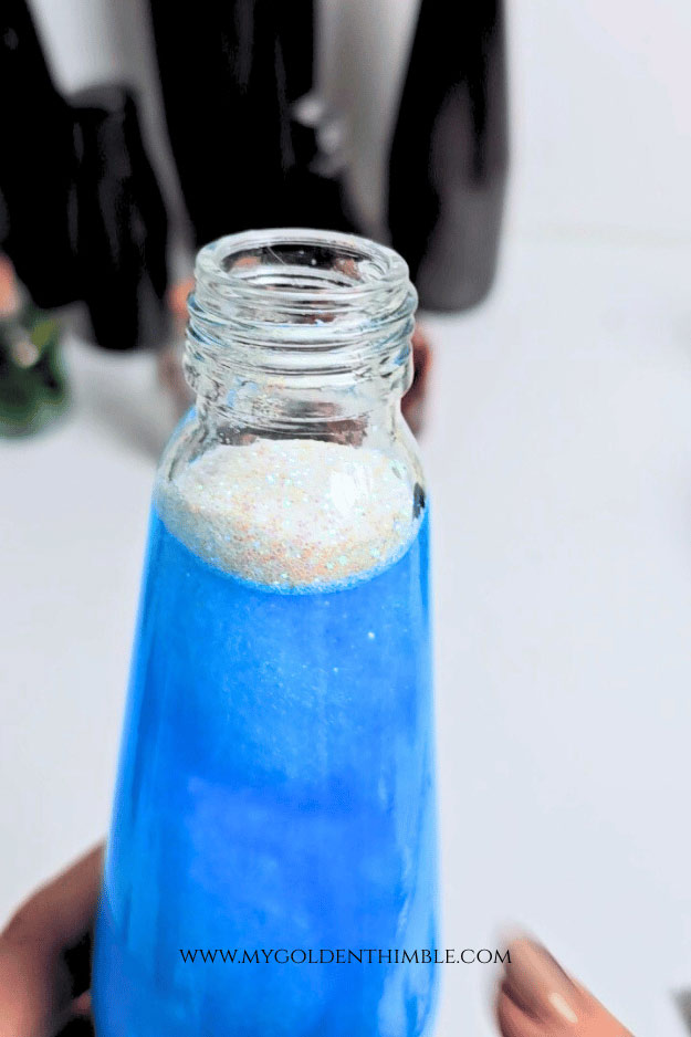 bottle with glitter