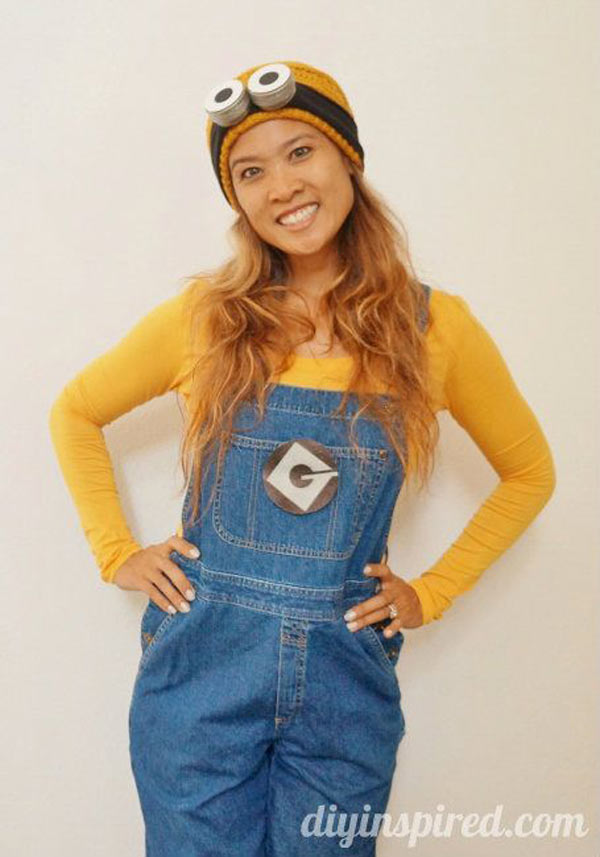 girl in a minion costume halloween