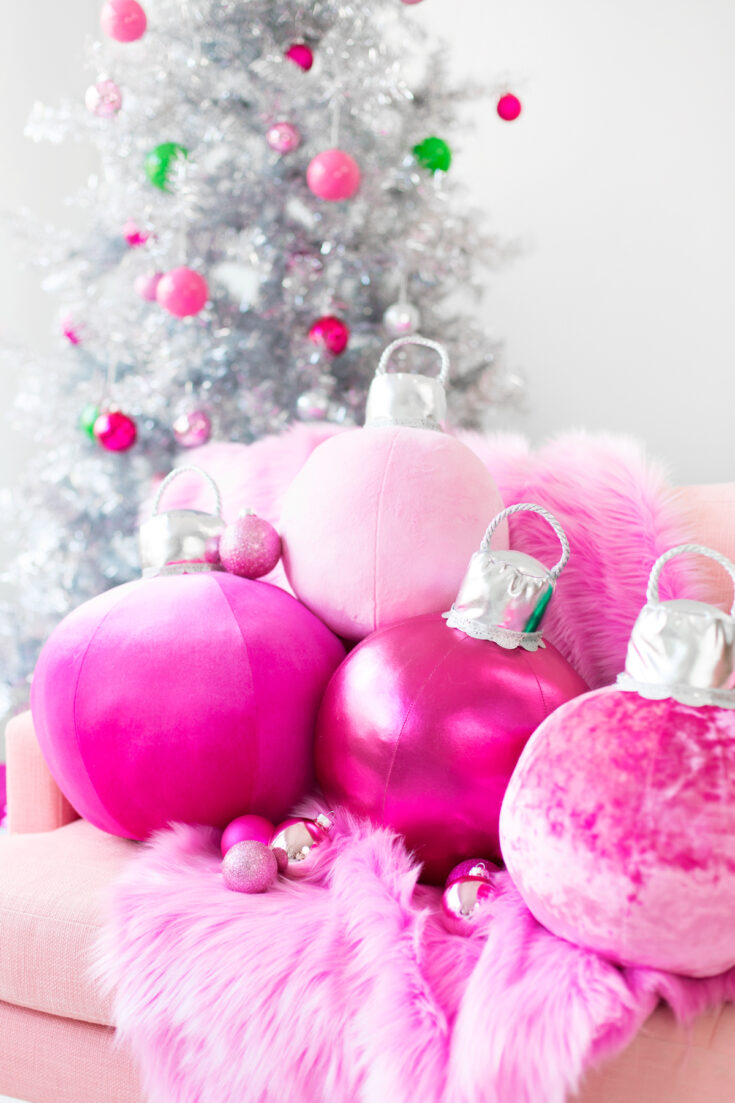 Image for DIY Giant Christmas Ornament Pillows