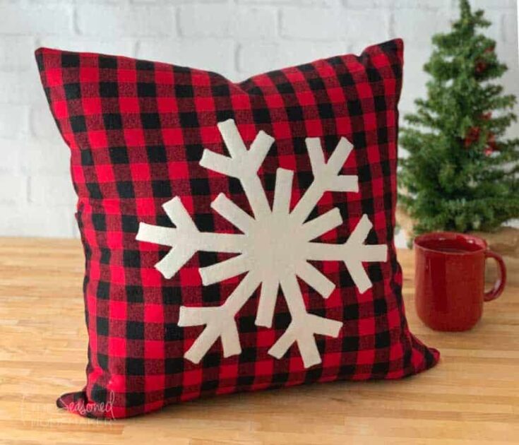 Image for Snowflake Christmas Pillow